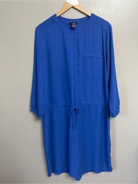 NYDJ Large cinch waist  Shirtdress Blue Floral classic